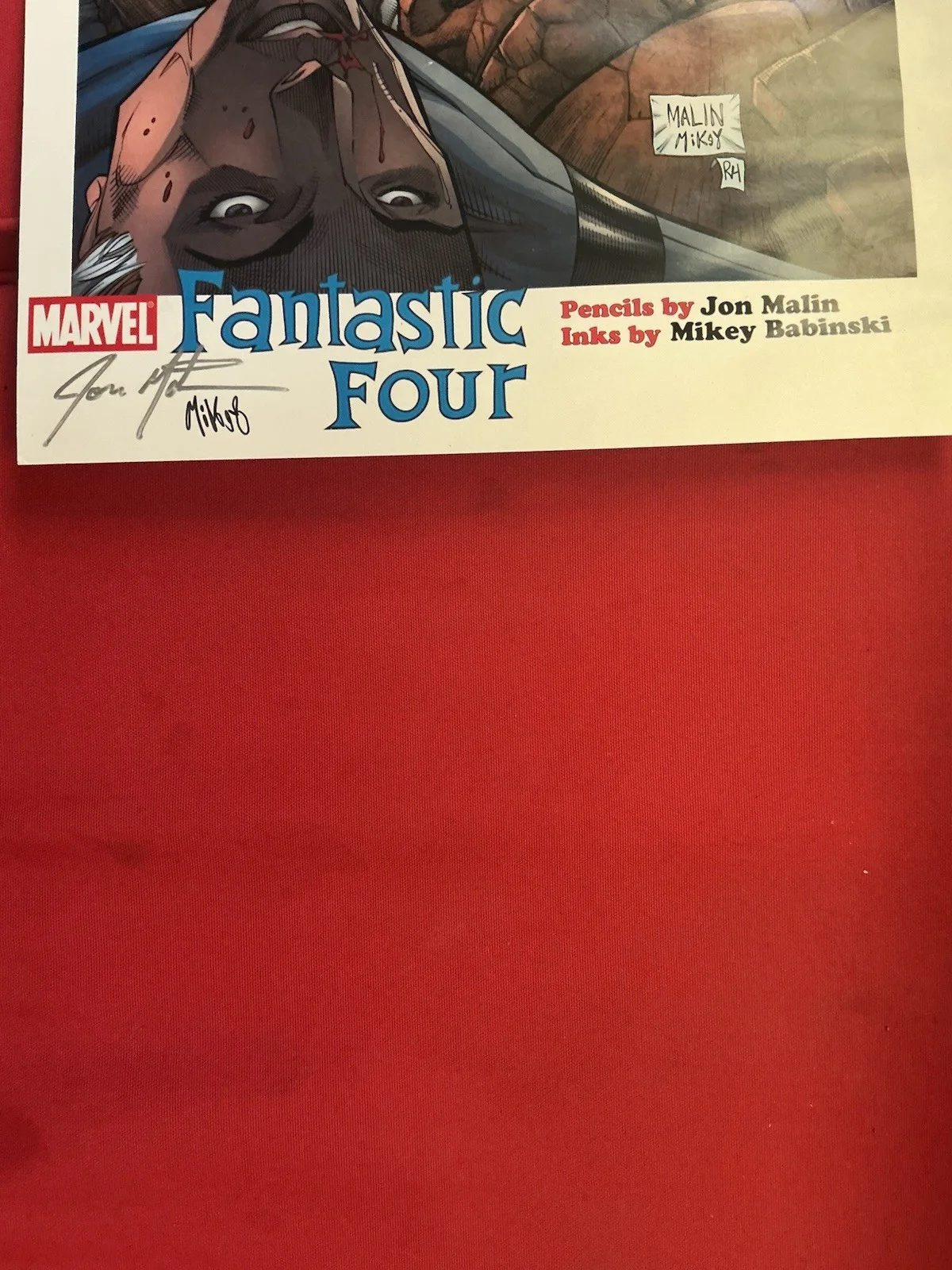 Fantastic Four Poster/Doctor Doom 11”x17” SIGNED by Jon Malin & Mikey Babinski, image 3