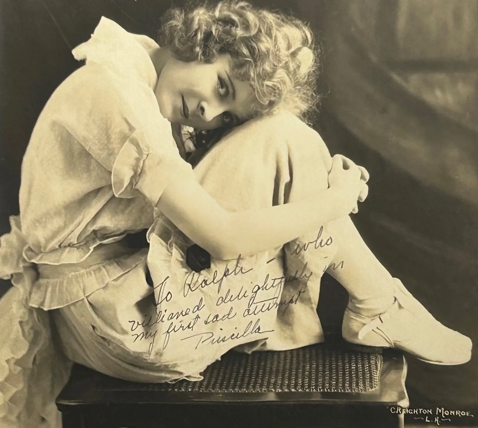 PRISCILLA DEAN—SIGNED PHOTO—SILENT STAR+COMEDY—LAUREL + HARDY LYONS+MORAN—CHANEY, image 2