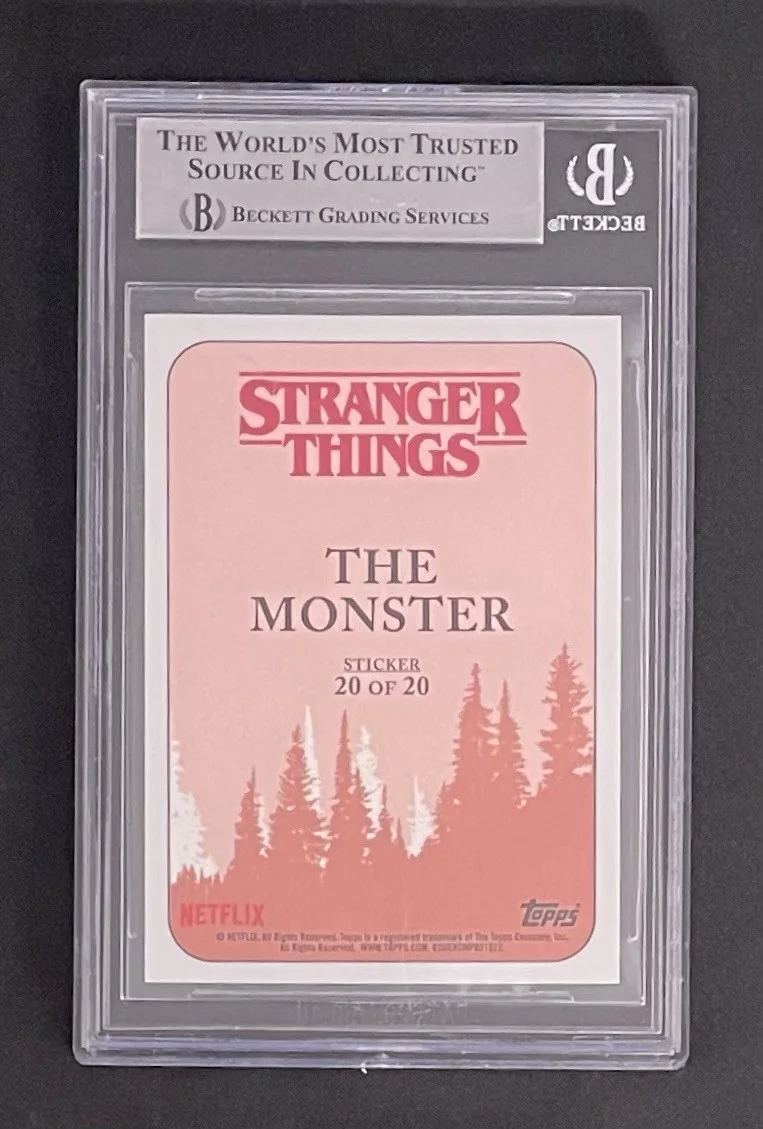 Mark Steger — Mark Steger BAS Signed #20 Stranger Things Sticker Card Autographed Slabbed 86, image 3