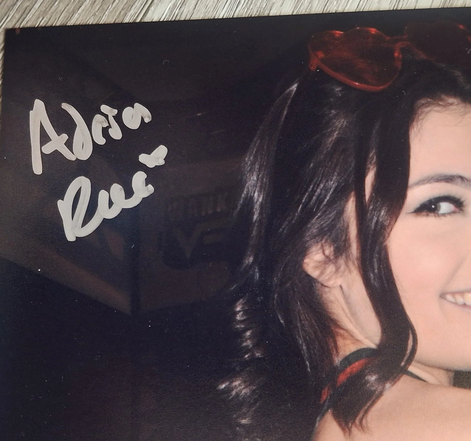 Adria RAE Signed 8x12" Original PHOTO #2 - Fishnets, image 2