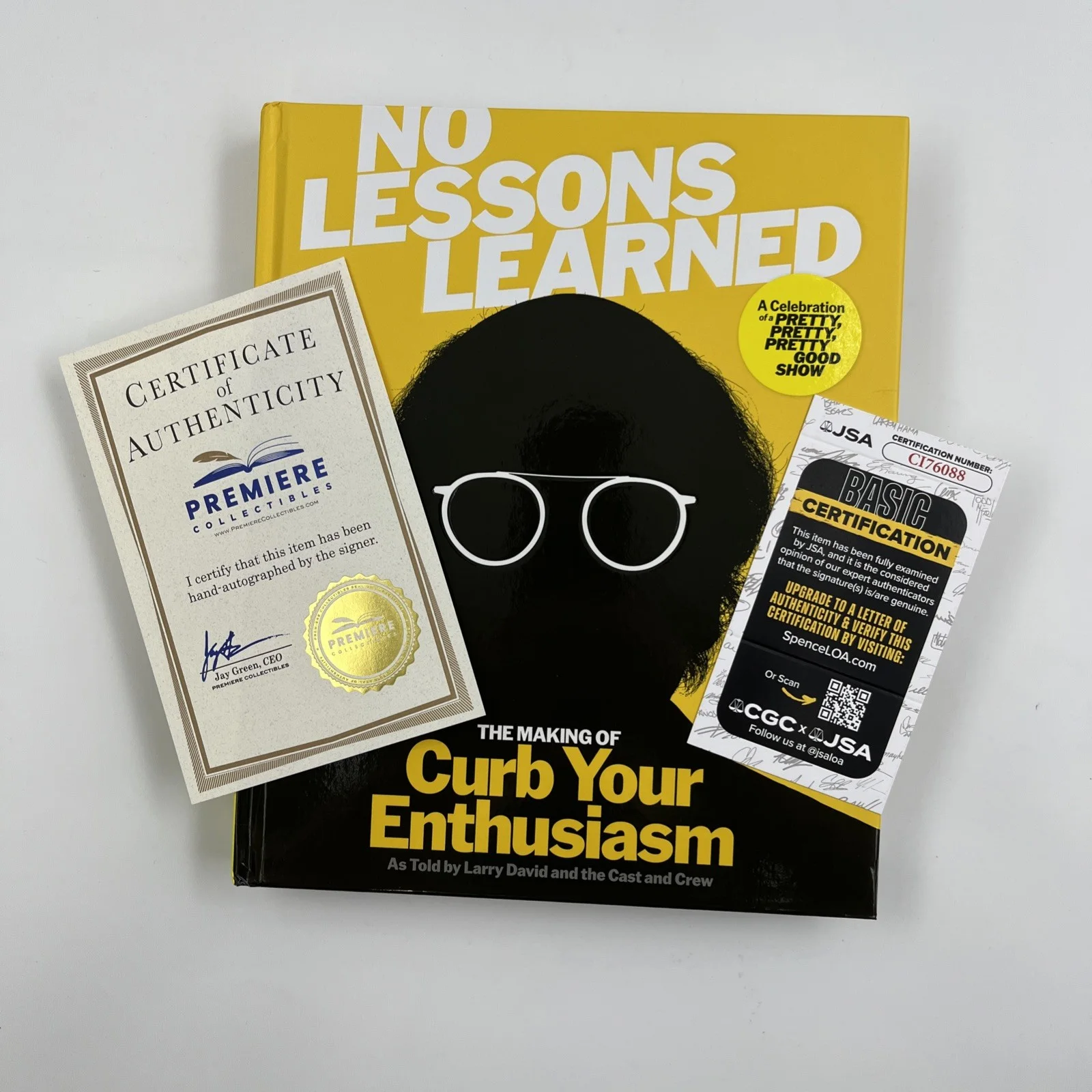Larry David — Larry David No Lessons Learned The Making of Curb Your Enthusiasm Book SIGNED