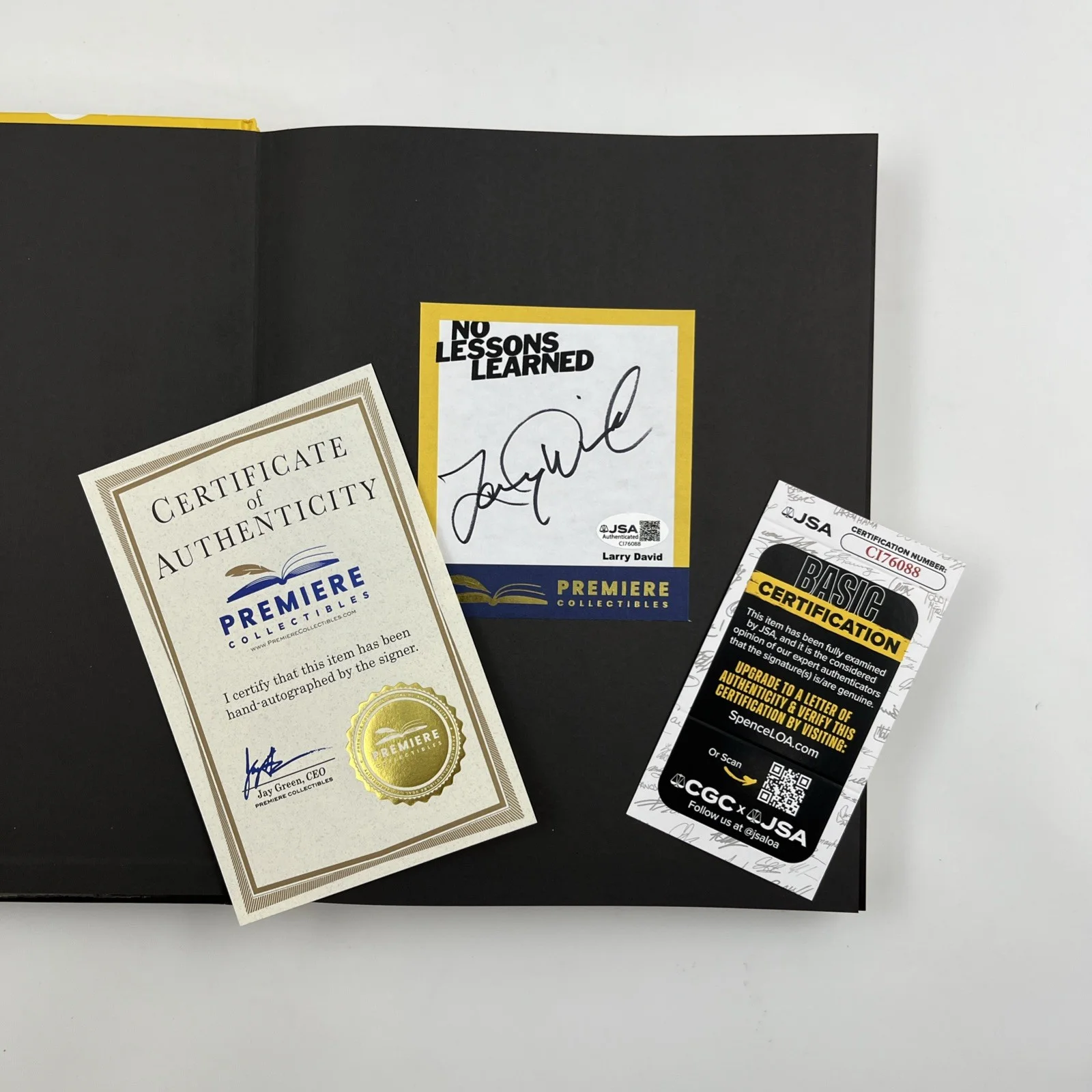 Larry David — Larry David No Lessons Learned The Making of Curb Your Enthusiasm Book SIGNED, изображение 2
