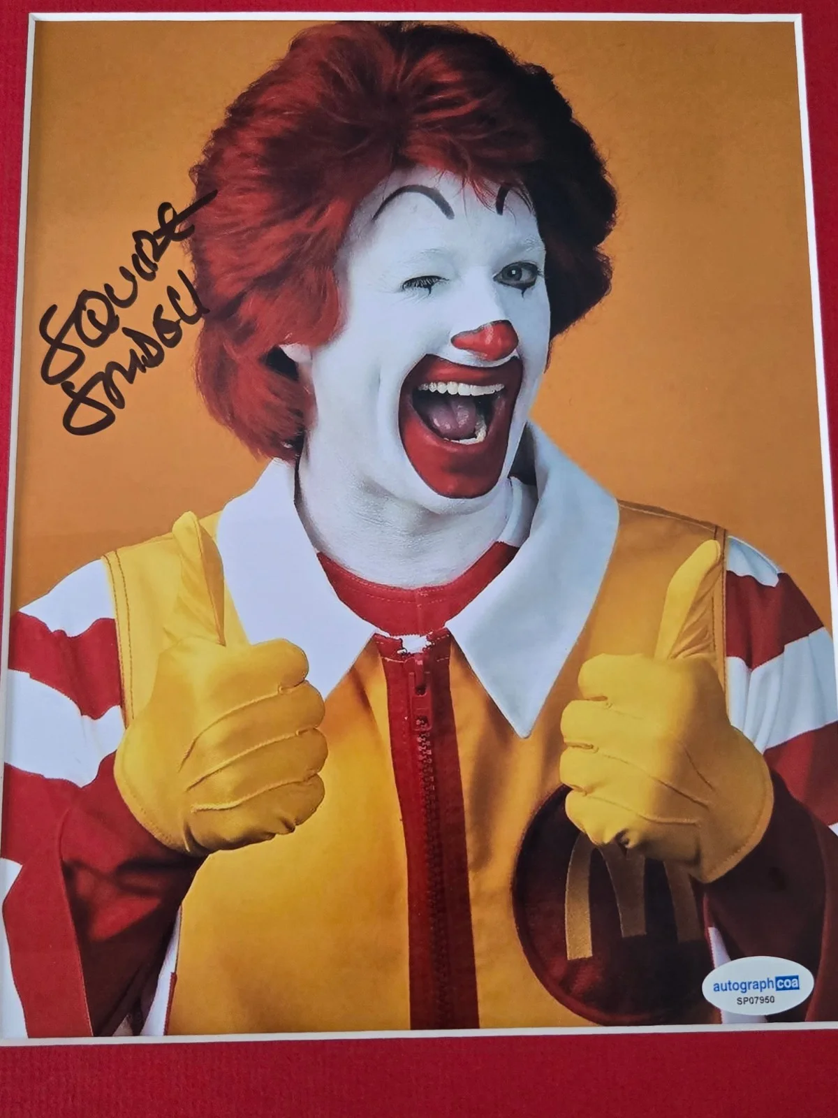 Ronald McDonald Squire Fridell Signed Photo Framed 11x14 Display ACOA, image 2