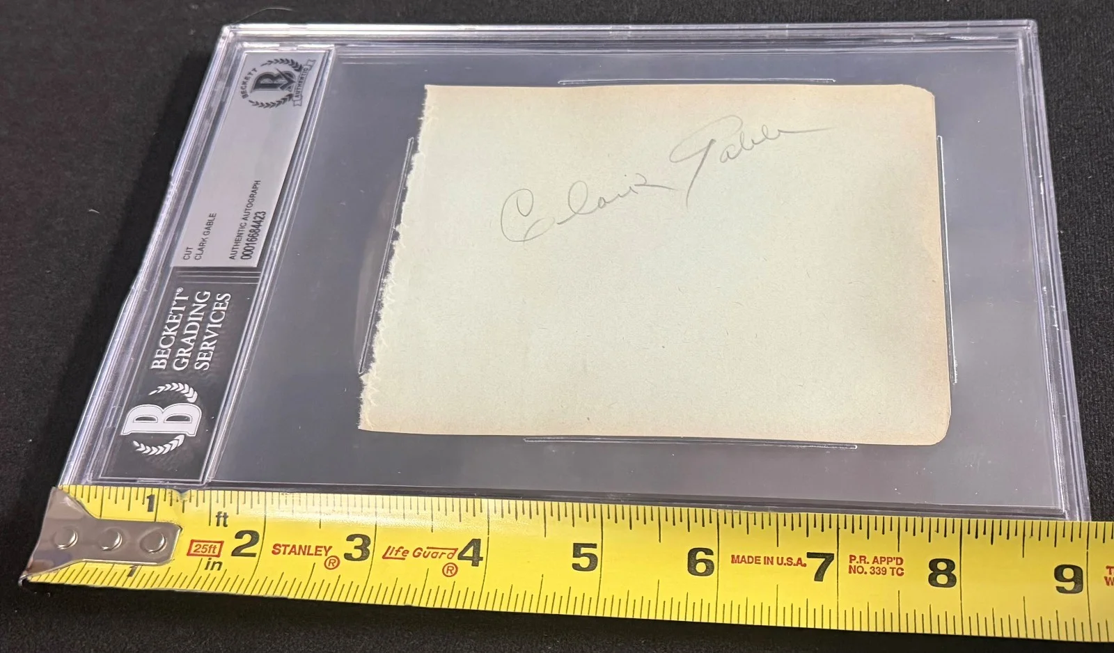 Clark Gable — CLARK GABLE Hand Signed Autograph = Authenticated & Encapsulated by Beckett!, image 2