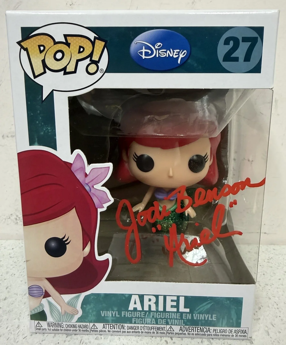 Jodi Benson — The Little Mermaid Ariel Funko Pop! #27 signed by Jodi Benson COA JSA