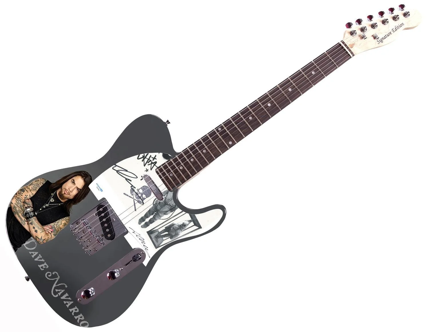 Dave Navarro Janes Addiction Signed Iconic Gaze Custom Graphics Guitar ACOA, изображение 3