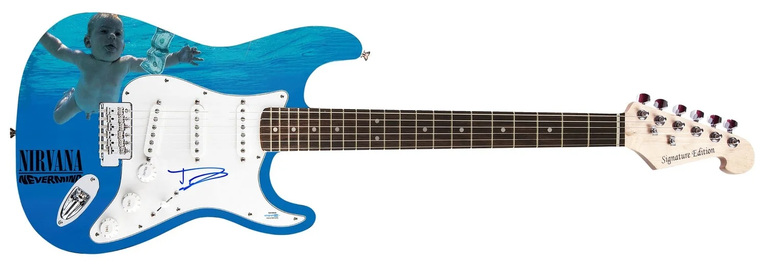 Dave Grohl Signed Guitar - Nirvana Nevermind Graphics -COA & ACOA Certified, image 2