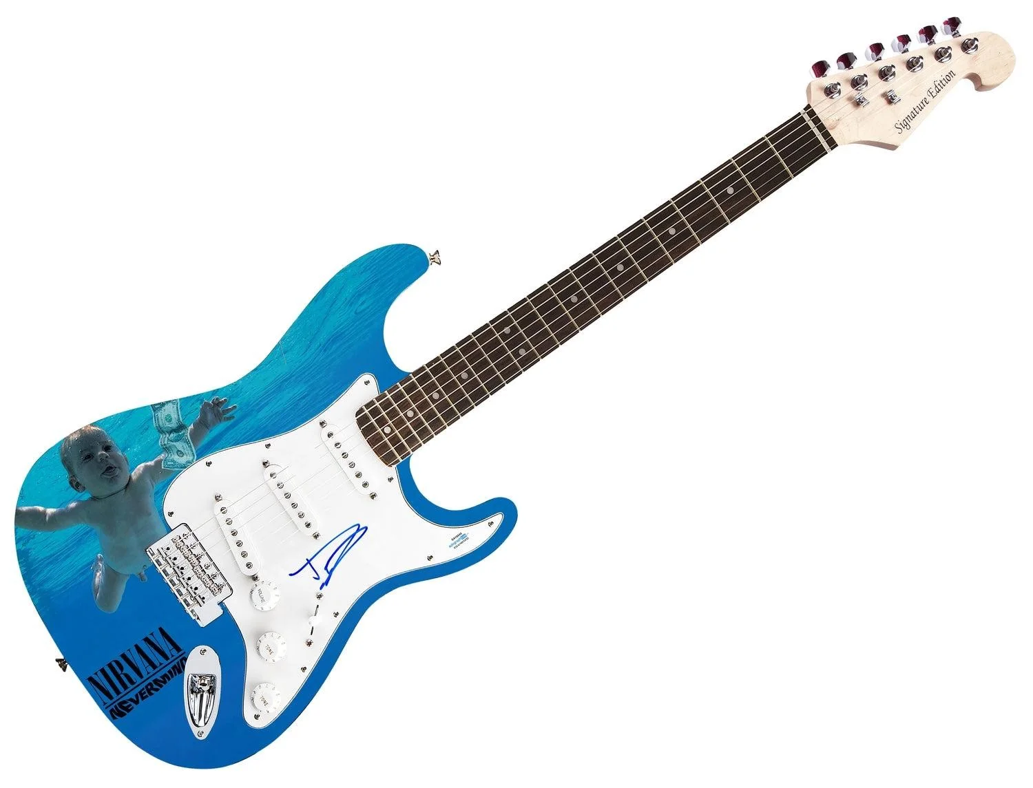 Dave Grohl Signed Guitar - Nirvana Nevermind Graphics -COA & ACOA Certified, image 3