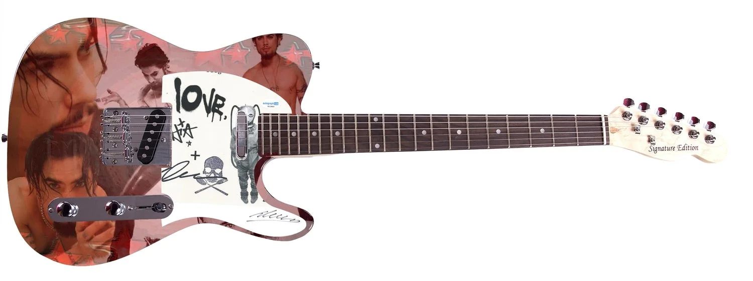 Dave Navarro Jane's Addiction Autographed Sonic Reverie Custom Graphics Guitar A, image 2