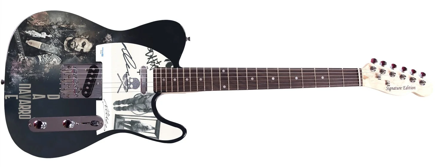 Dave Navarro Jane's Addiction Signed Custom Graphics Guitar ACOA, image 2