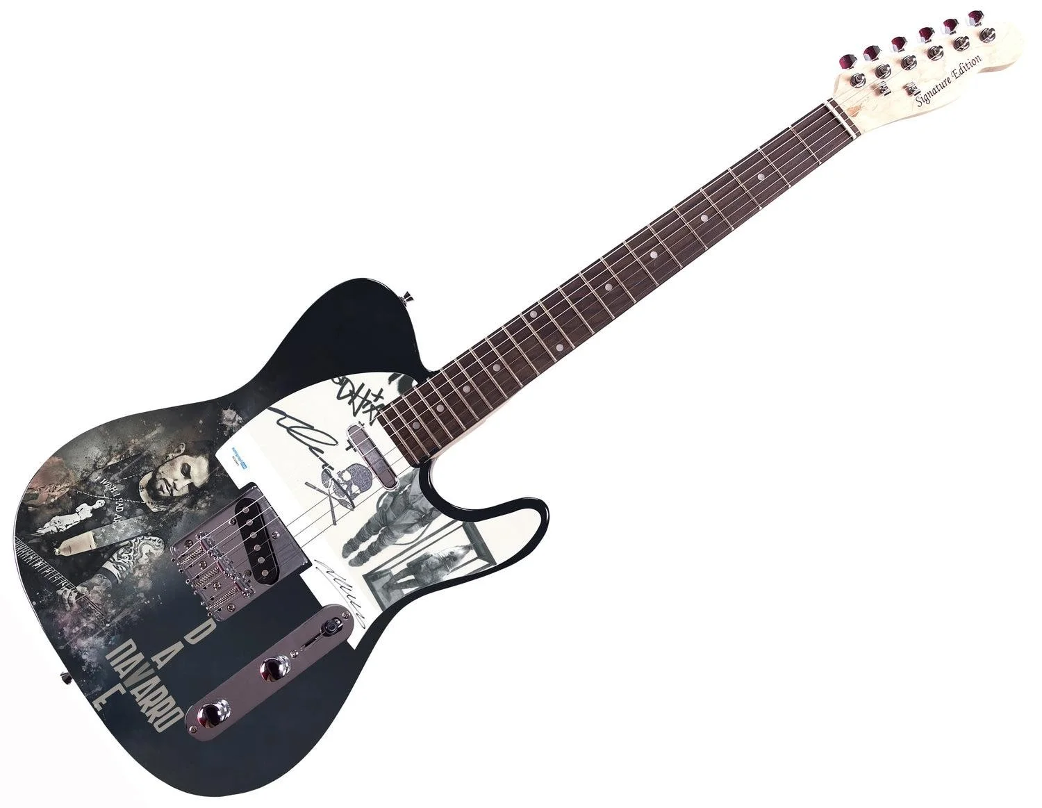 Dave Navarro Jane's Addiction Signed Custom Graphics Guitar ACOA, image 3