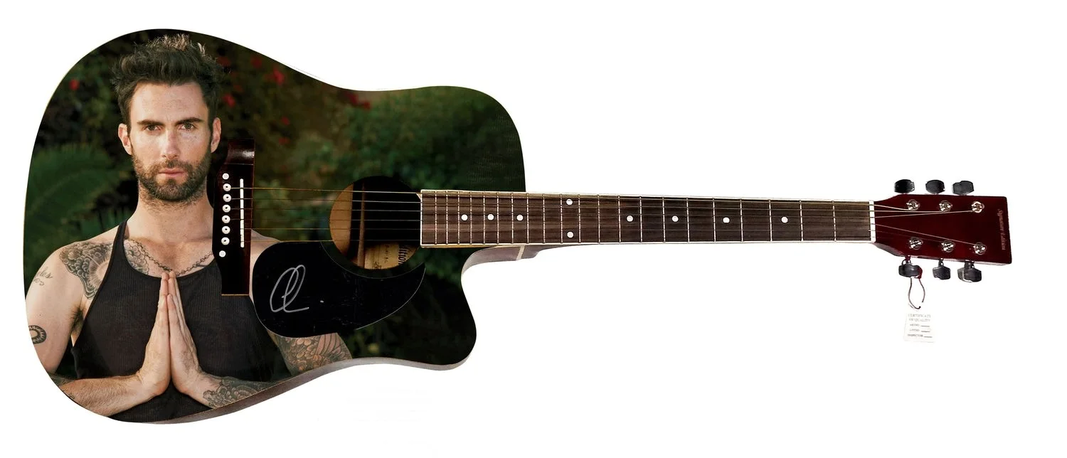 Adam Levine Signed Zen Graphics Acoustic Guitar - Autograph Pros COA, image 2