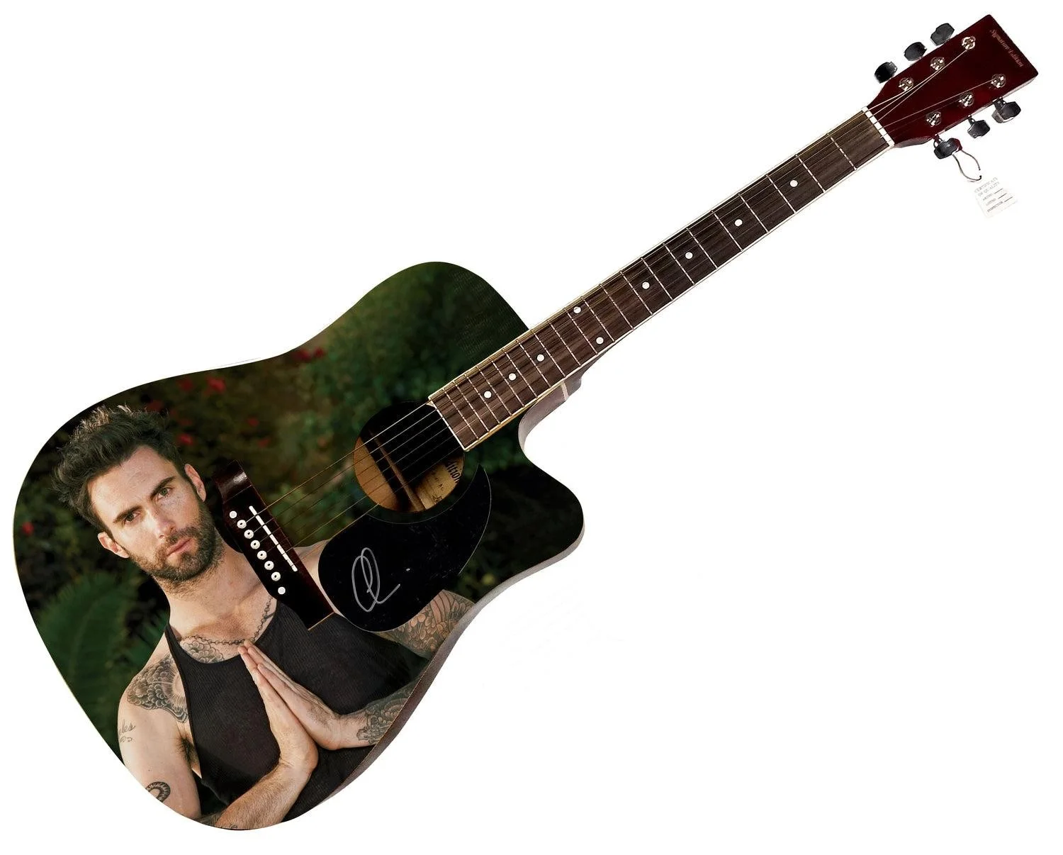Adam Levine Signed Zen Graphics Acoustic Guitar - Autograph Pros COA, image 3