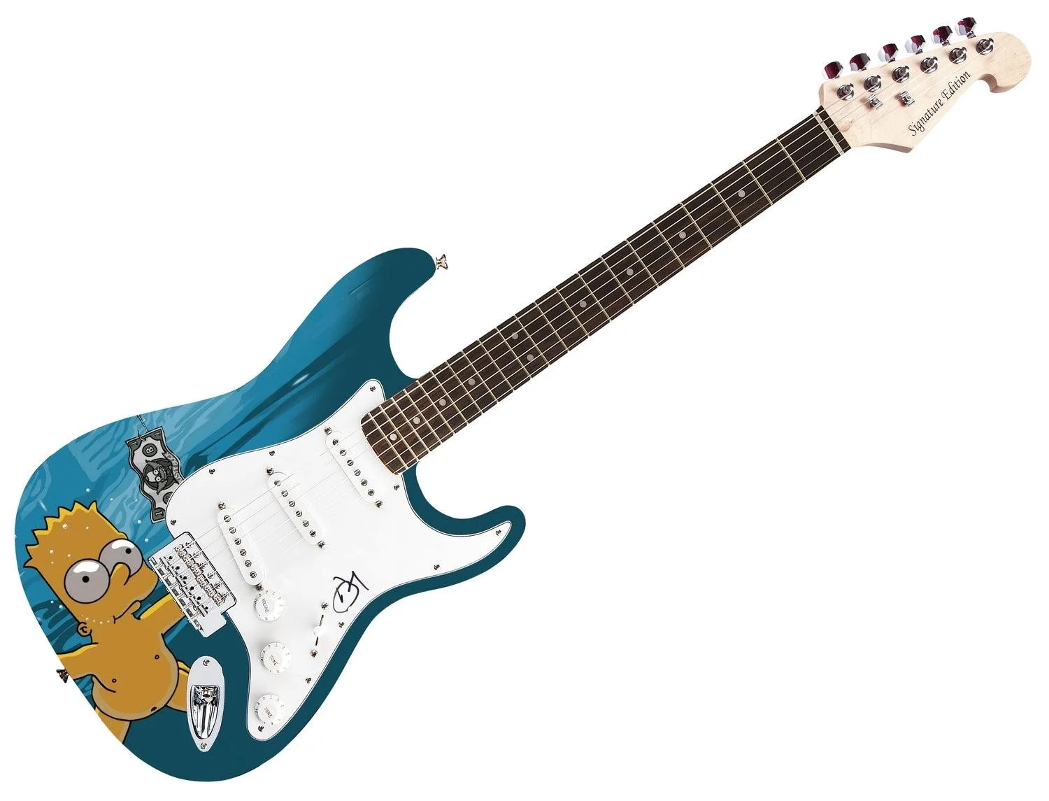 Dave Grohl Signed Graphics Guitar - COA - Unique Nevermind Lp Tribute, image 3