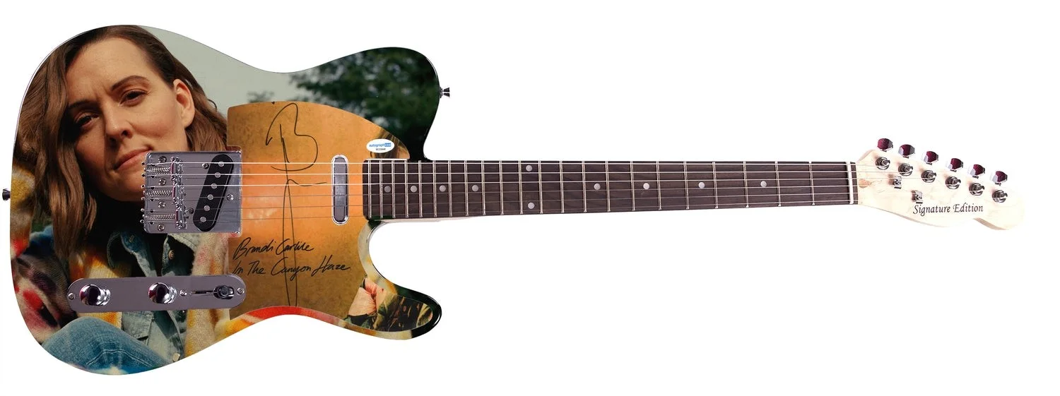 Brandi Carlisle The Go-Gos Signed Custom Graphics Guitar ACOA, изображение 2