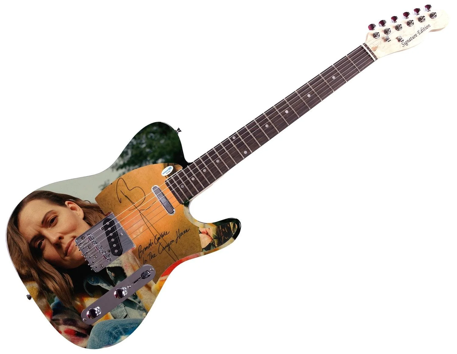 Brandi Carlisle The Go-Gos Signed Custom Graphics Guitar ACOA, изображение 3