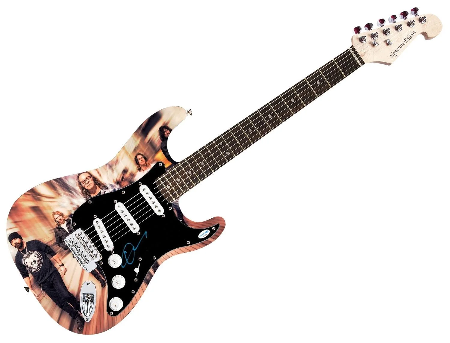 Candlebox Kevin Martin Autographed "Music In Motion" Custom Graphics Guitar ACOA, image 3