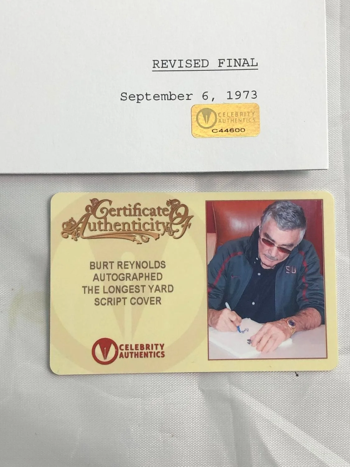 Burt Reynolds Signed The Longest Yard Script, изображение 4