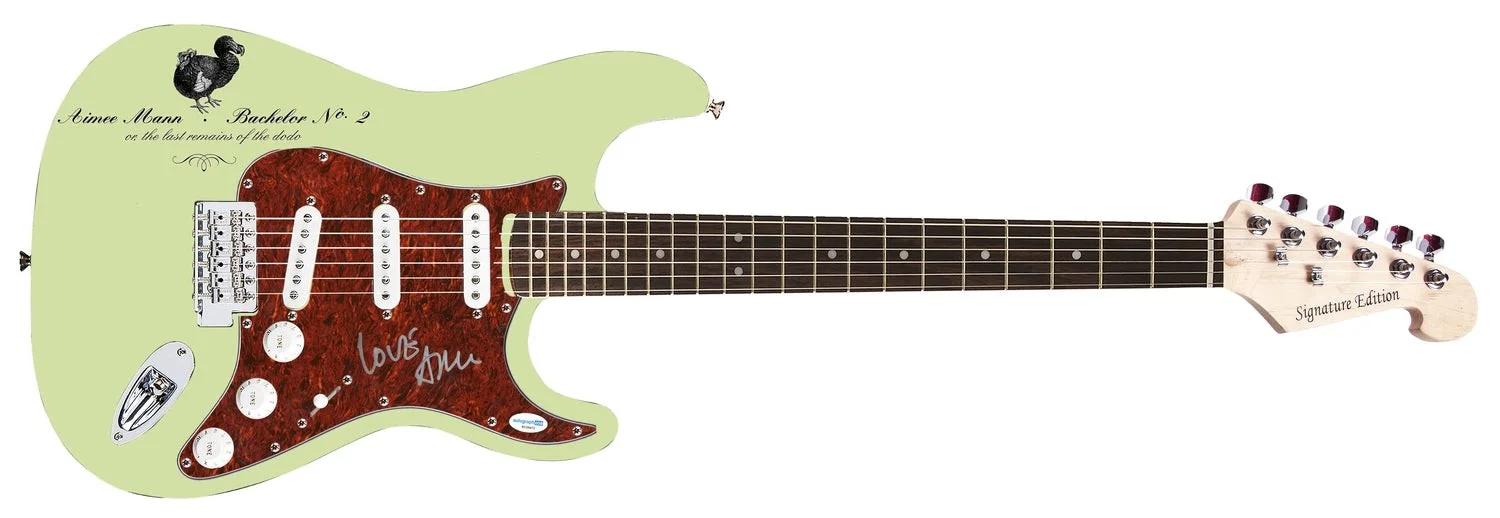 Aimee Mann Autographed 1/1 Bachelor No. 2 Custom Graphics Guitar ACOA, image 2