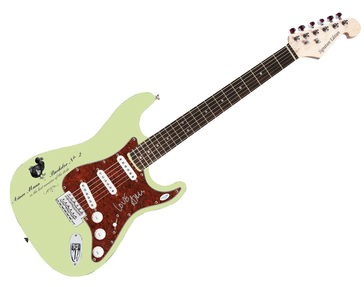 Aimee Mann Autographed 1/1 Bachelor No. 2 Custom Graphics Guitar ACOA, image 3
