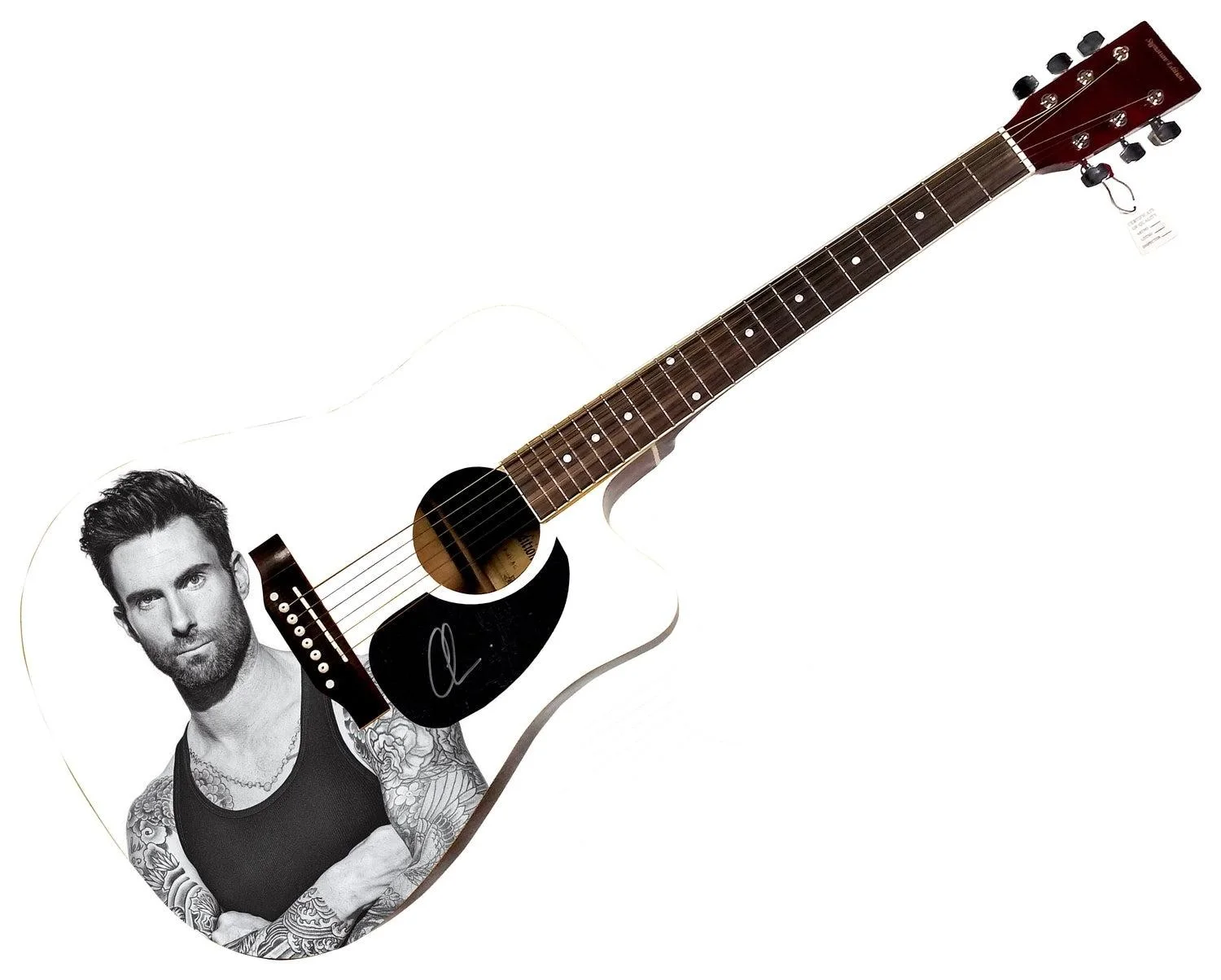 Adam Levine Signed Zen Graphics Acoustic Guitar - Autograph Pros COA, изображение 3