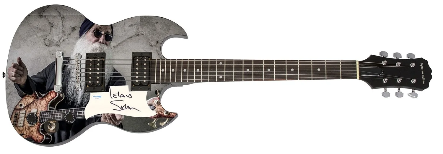 Lee Leland Sklar Signed Custom 1/1 Graphics Guitar, image 2