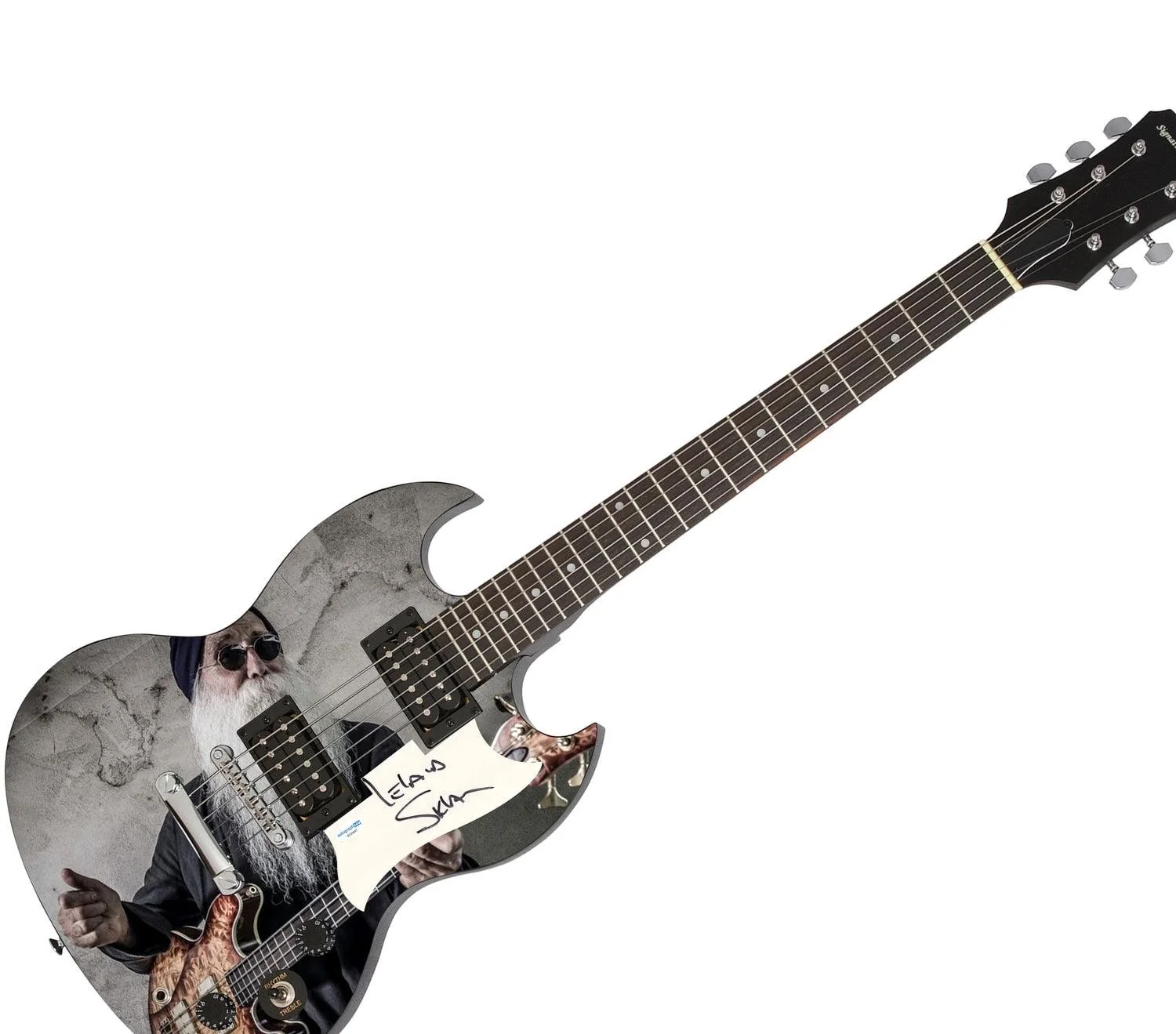Lee Leland Sklar Signed Custom 1/1 Graphics Guitar, image 3
