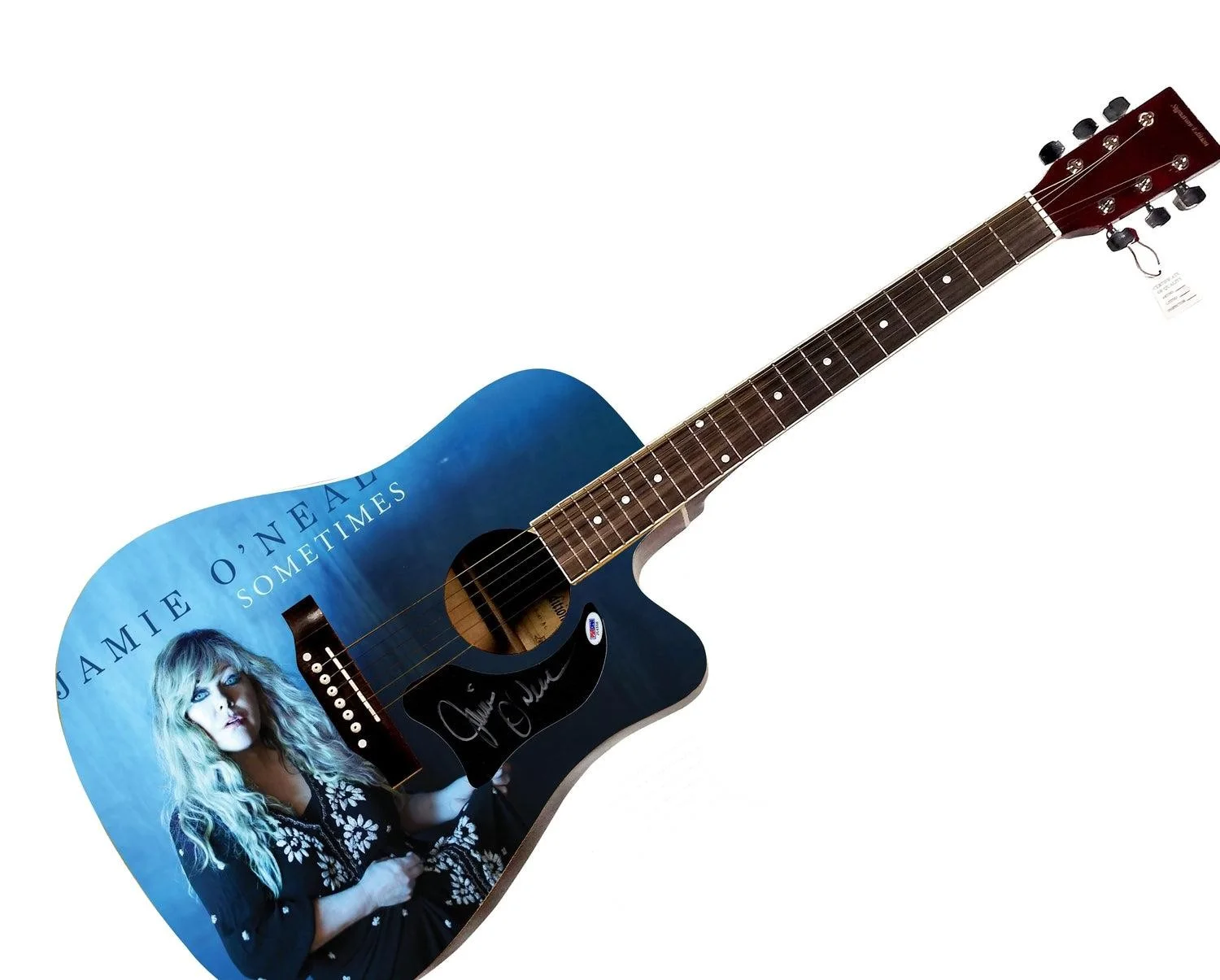 Jamie Oneal Signed 1/1 Custom Graphics Acoustic Guitar, image 3