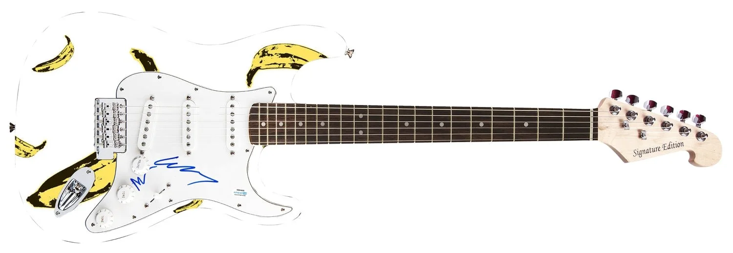 Velvet Underground Signed Autographed 1/1 Custom Graphics Guitar, image 2