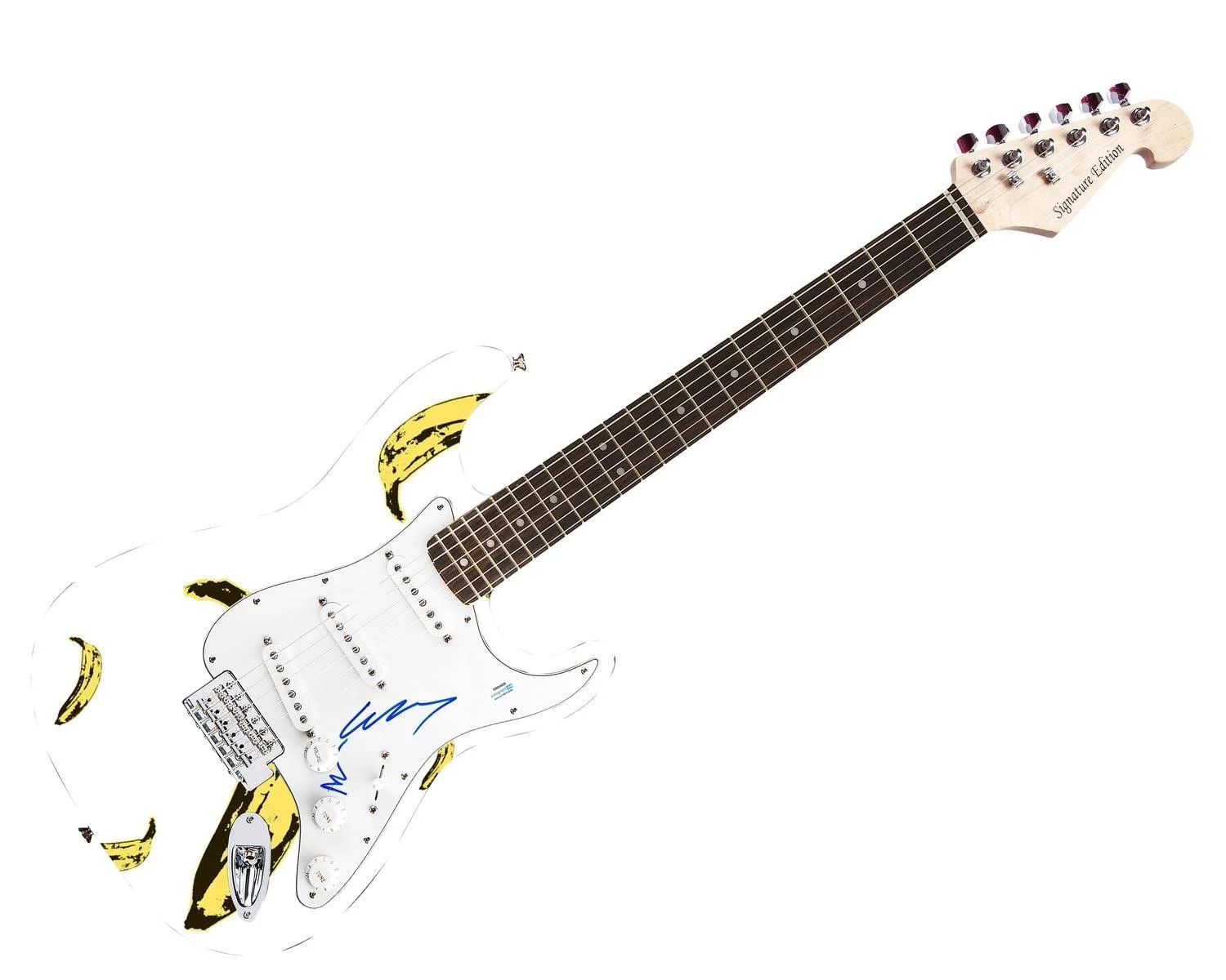 Velvet Underground Signed Autographed 1/1 Custom Graphics Guitar, image 3