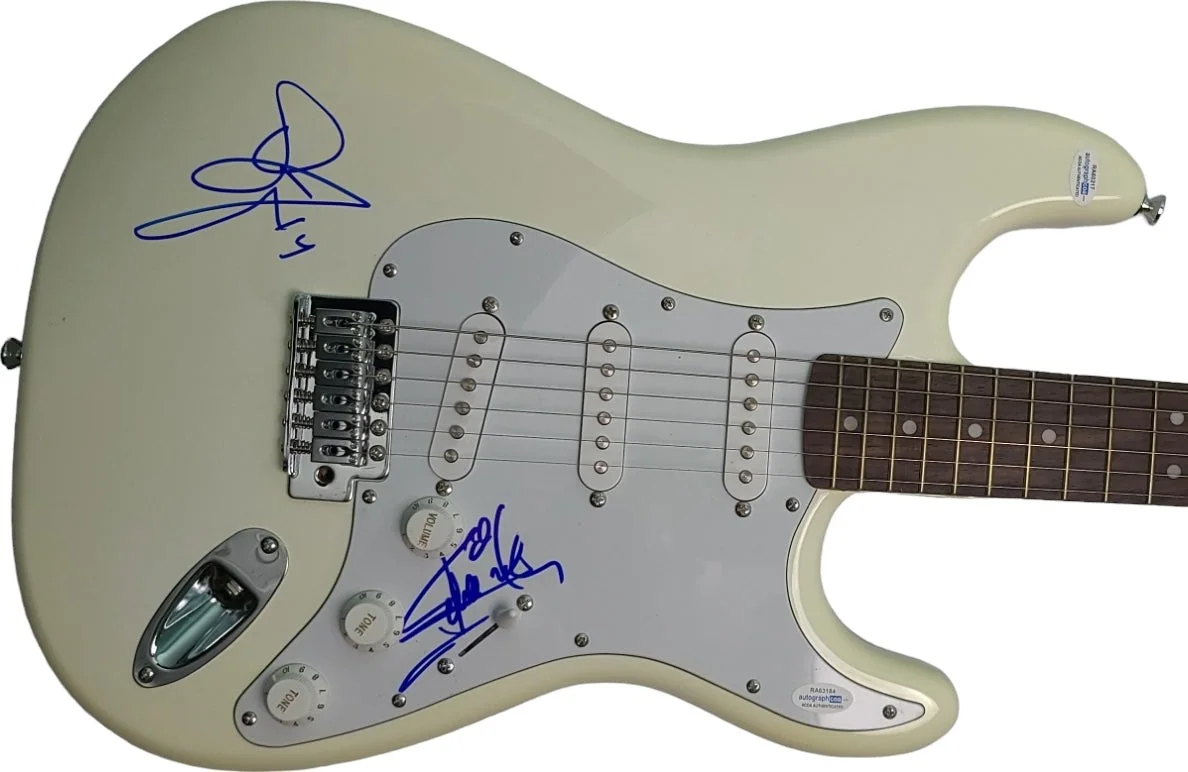 Twisted Sister Signed Autographed White Fender Stratocaster Guitar ACOA, image 2
