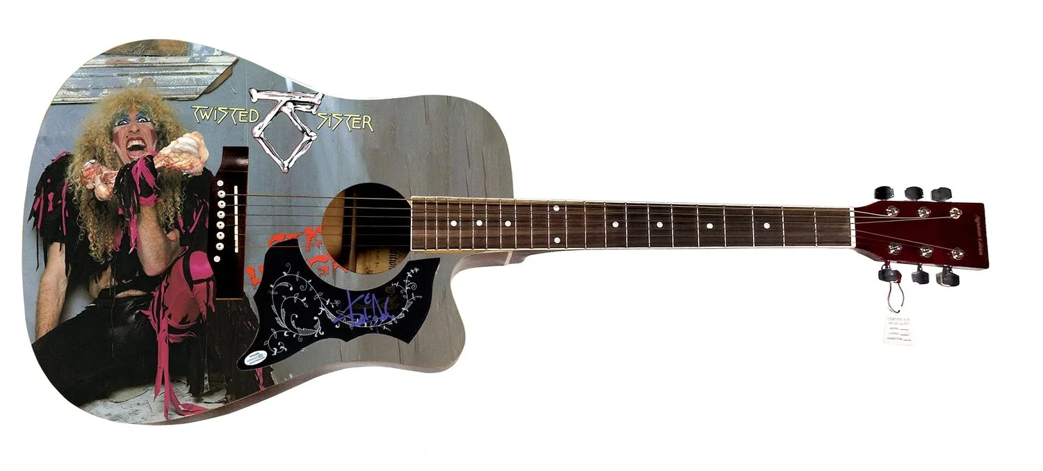 Eddie Ojeda Twisted Sister Signed 1/1 Custom Graphics Guitar, image 2