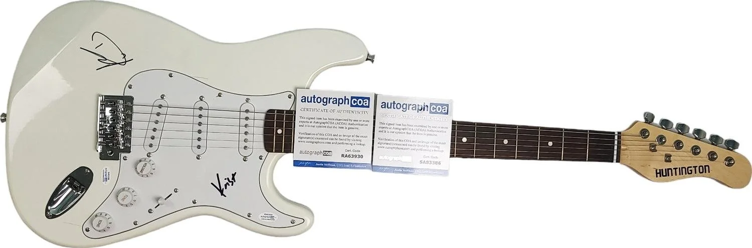 Nirvana Signed Arctic White Huntington Electric Guitar ACOA, image 3