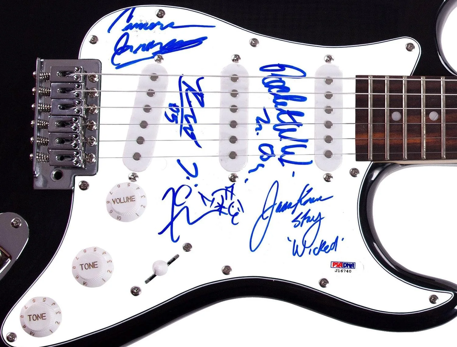Wicked Wisdom Signed Autographed Guitar PSA, image 3