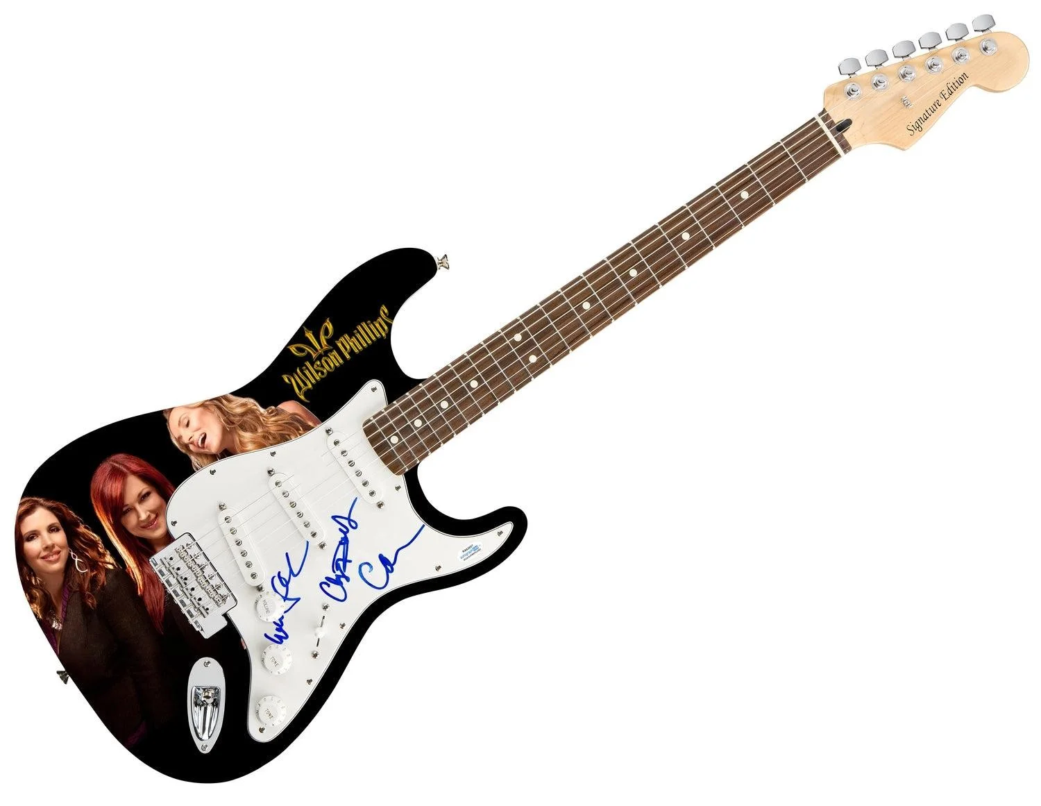 Wilson Phillips Signed Autographed Photo Graphics Guitar ACOA, image 3