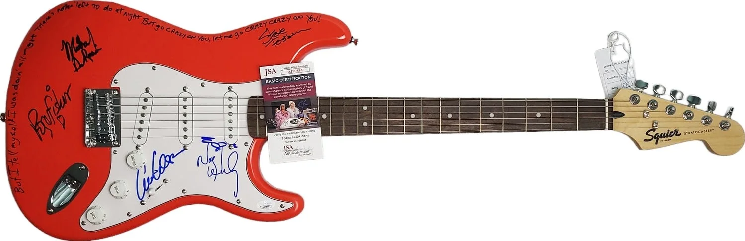 Heart Signed Fender Guitar w Crazy On You Lyrics Exact Proof JSA, image 2