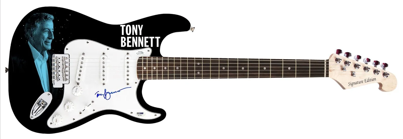 Tony Bennett Signed Autographed Guitar ACOA, image 2
