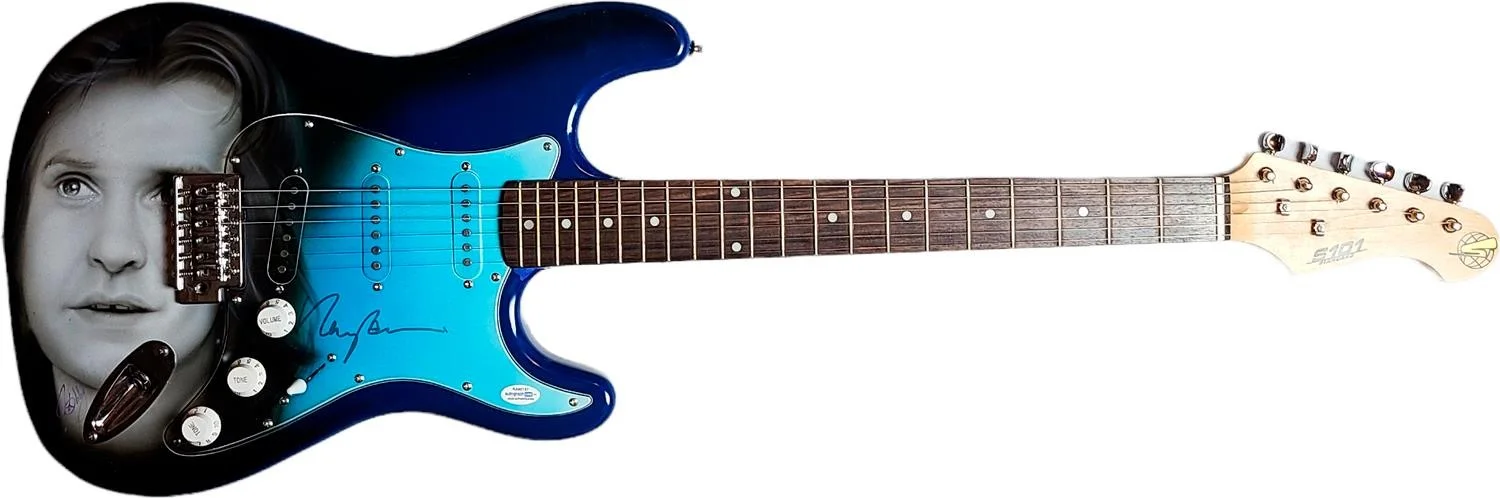 The Kinks Ray Davies Autographed Hand Airbrushed Painting Guitar UACC AFTAL ACOA, изображение 2
