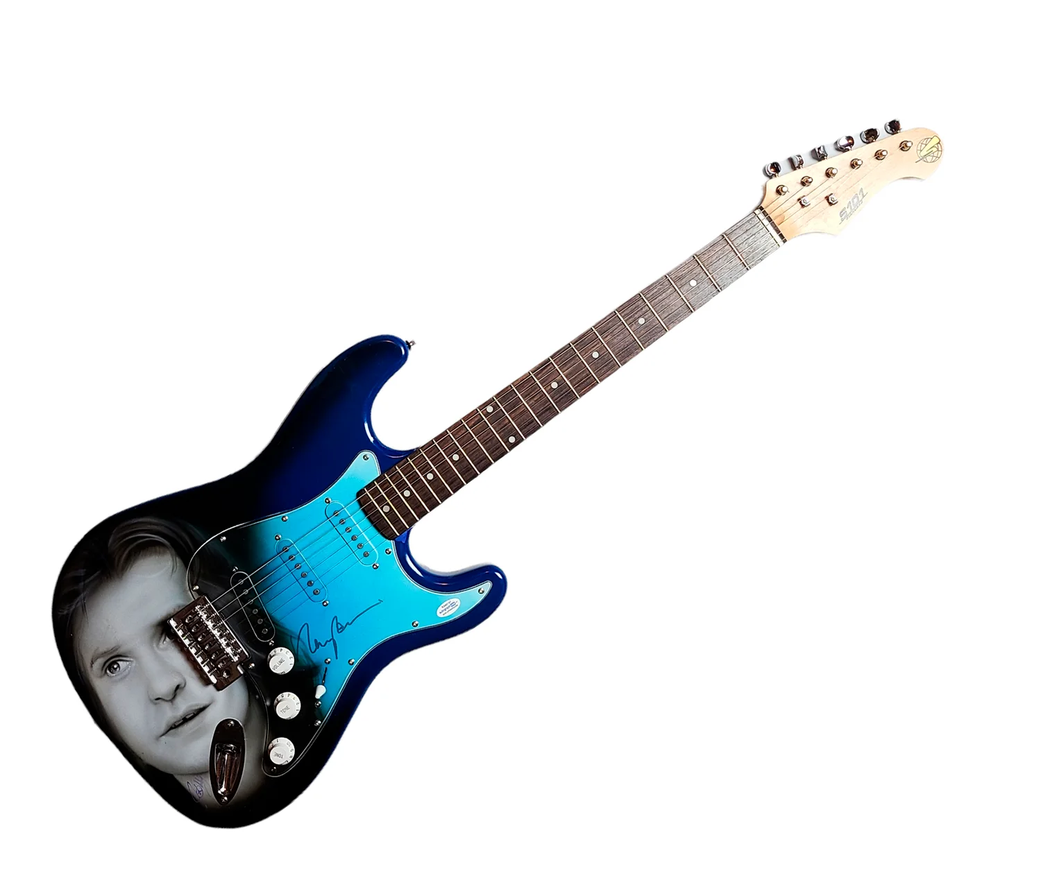 The Kinks Ray Davies Autographed Hand Airbrushed Painting Guitar UACC AFTAL ACOA, изображение 3
