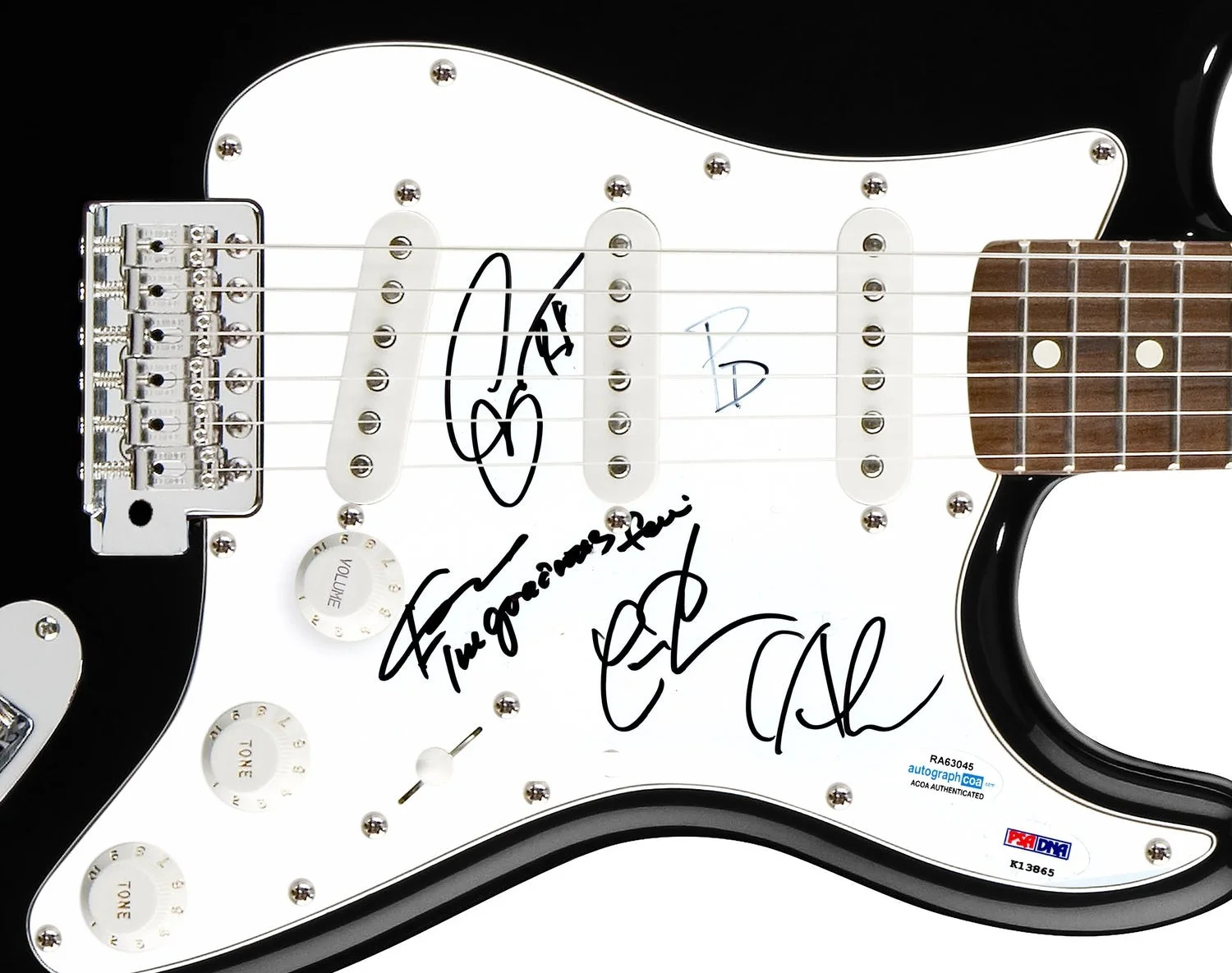 The Gracious Few Signed Autographed Guitar ACOA, image 2