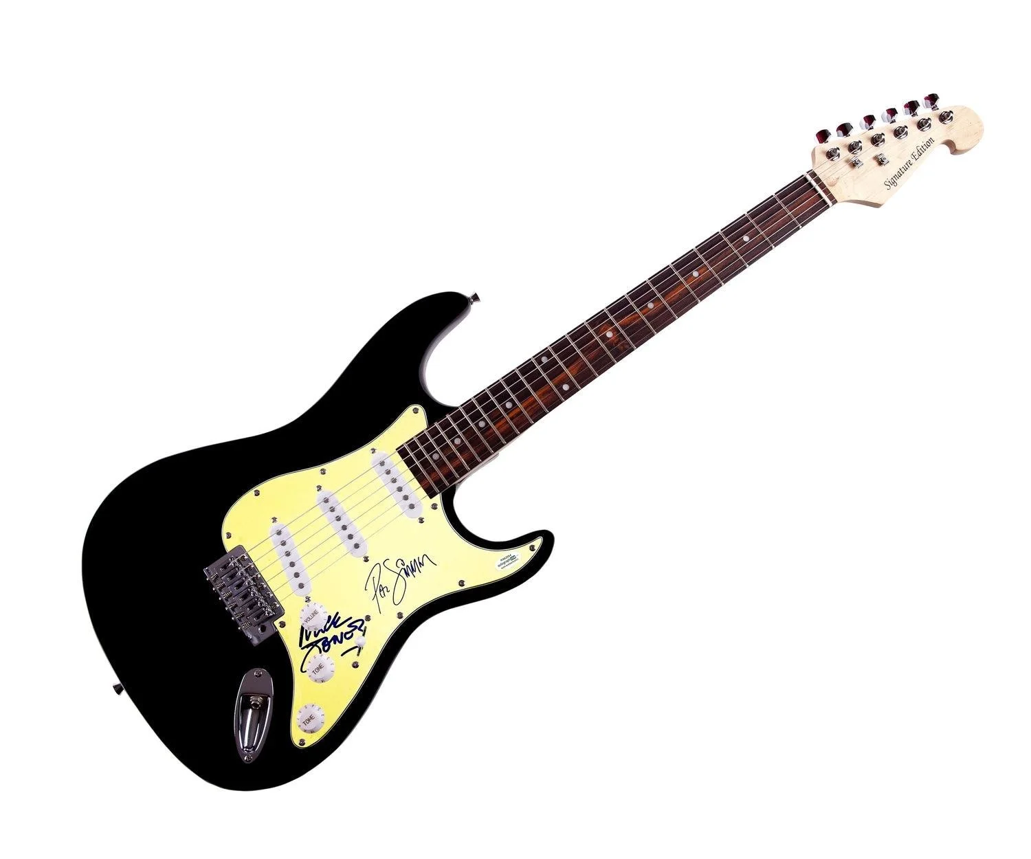 The Clash Signed X2 Autographed Guitar Mick Jones ACOA JSA, image 3