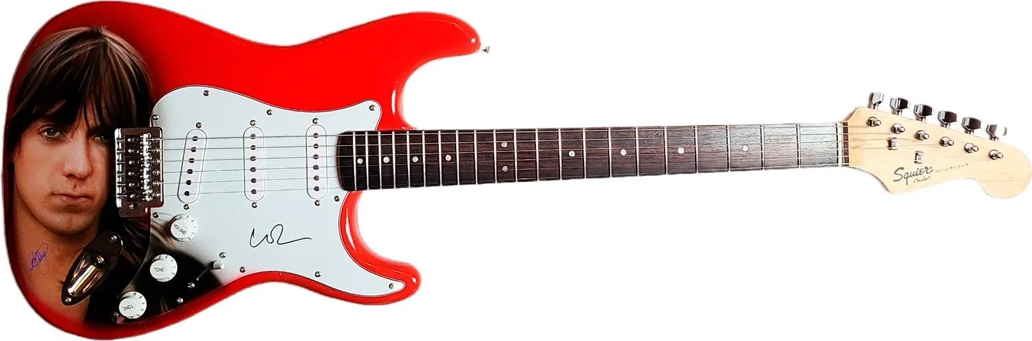 The Black Crowes Chris Robinson Autographed Fender Hand Airbrushed Painting Guit, изображение 2