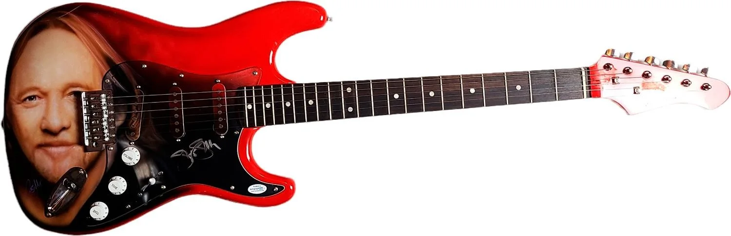 Stephen Stills Autographed Hand Airbrushed Painting Guitar UACC AFTAL ACOA, image 2