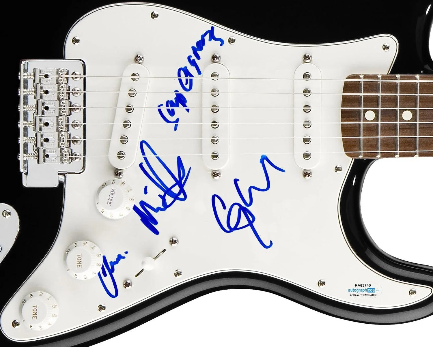 Supergrass Signed Autographed Guitar ACOA, image 3