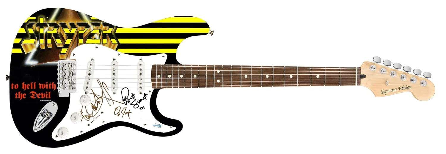 Stryper Signed Autographed Custom Photo Graphics Guitar ACOA ACOA, image 2