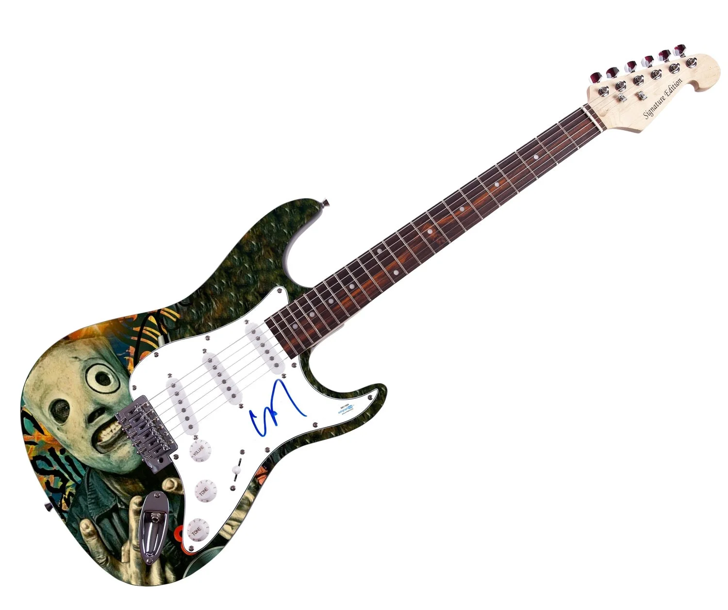 Slipknot Corey Taylor Stone Sour Signed Custom Graphics Guitar Exact Proof, image 2