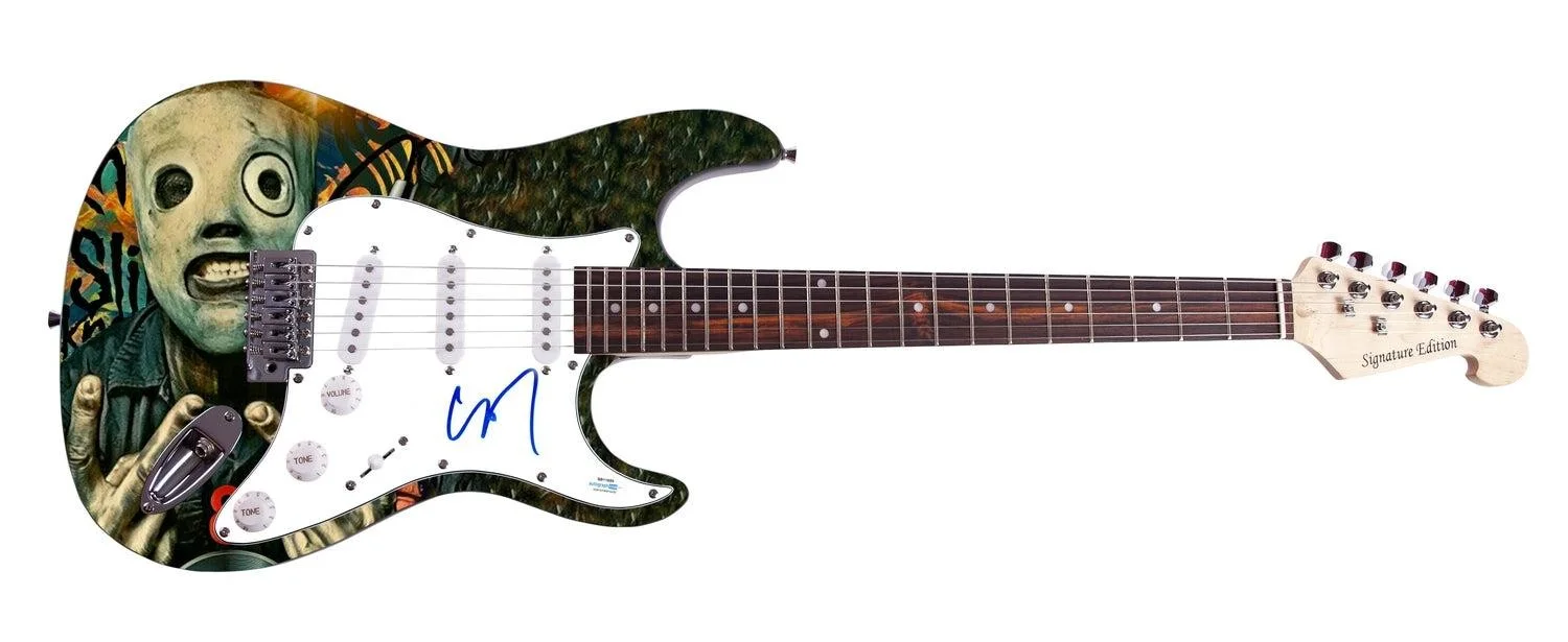 Slipknot Corey Taylor Stone Sour Signed Custom Graphics Guitar Exact Proof, image 3