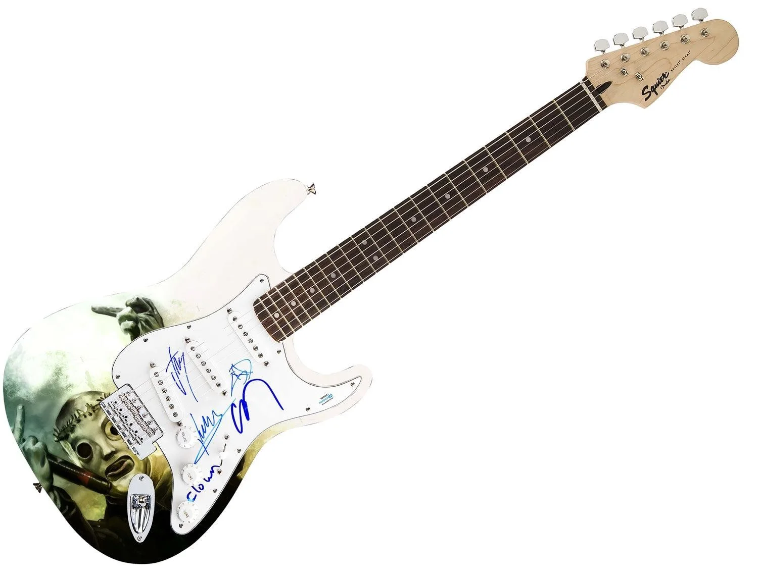 Slipknot Signed Autographed 1/1 Fender Graphics Guitar Exact Video Proof ACOA, изображение 3