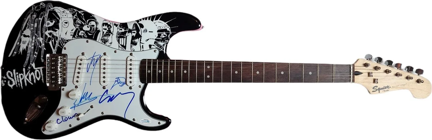 Slipknot Band Signed Autographed Custom Graphics Guitar Exact Video Proof ACOA, image 2