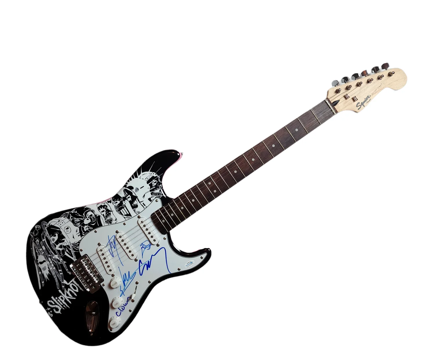 Slipknot Band Signed Autographed Custom Graphics Guitar Exact Video Proof ACOA, image 3